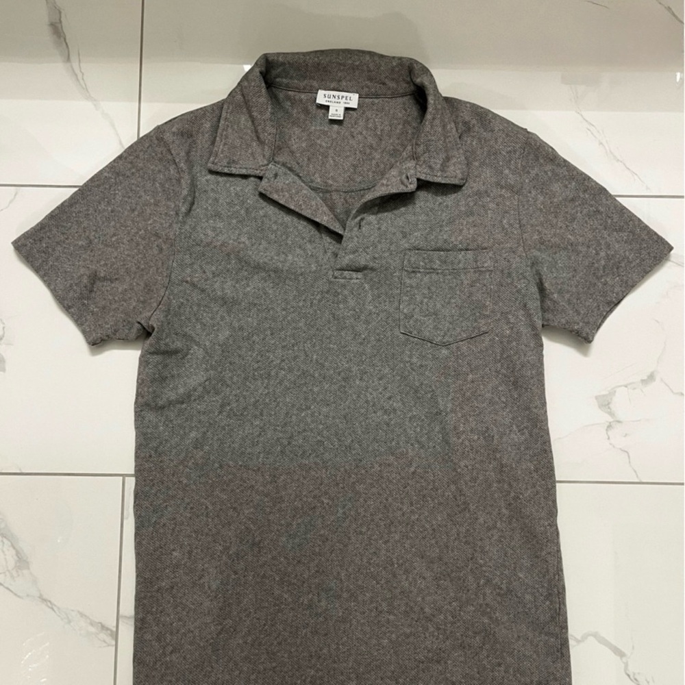 Sunspel Gray Polo Shirt